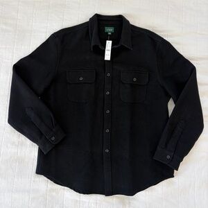 J. Crew Men's Black Heavyweight Chamois Workshirt
